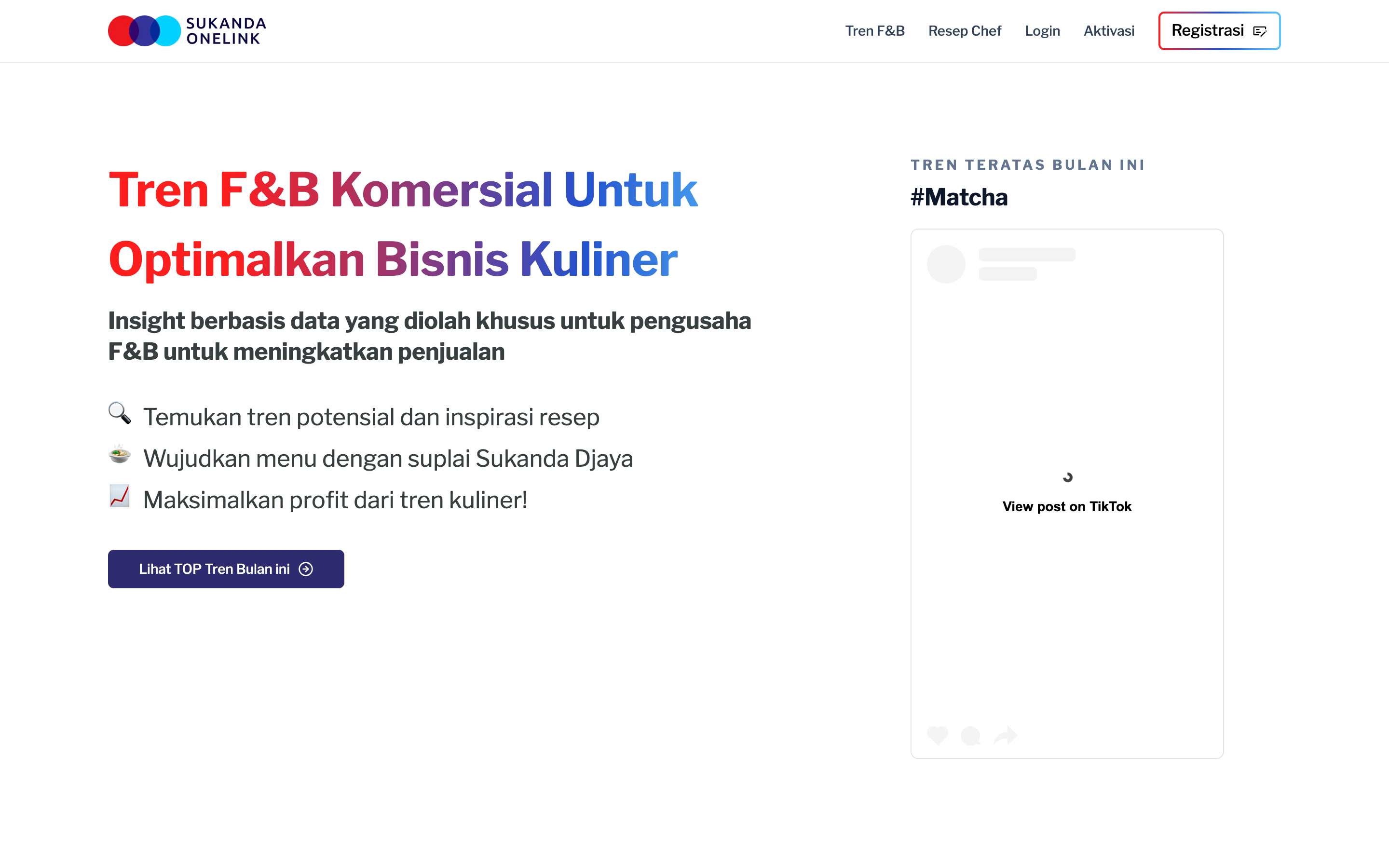 Sukanda Onelink F&B trends content surface